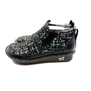 Alegria Nell Winter Tweed PG Lite Women's Ankle Boots Black Size 37 US 7-7.5